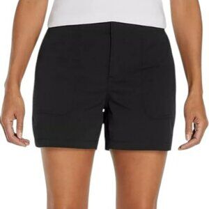 Eddie Bauer Women’s Regular Fit Lightweight Hiker Shorts in Black size 16